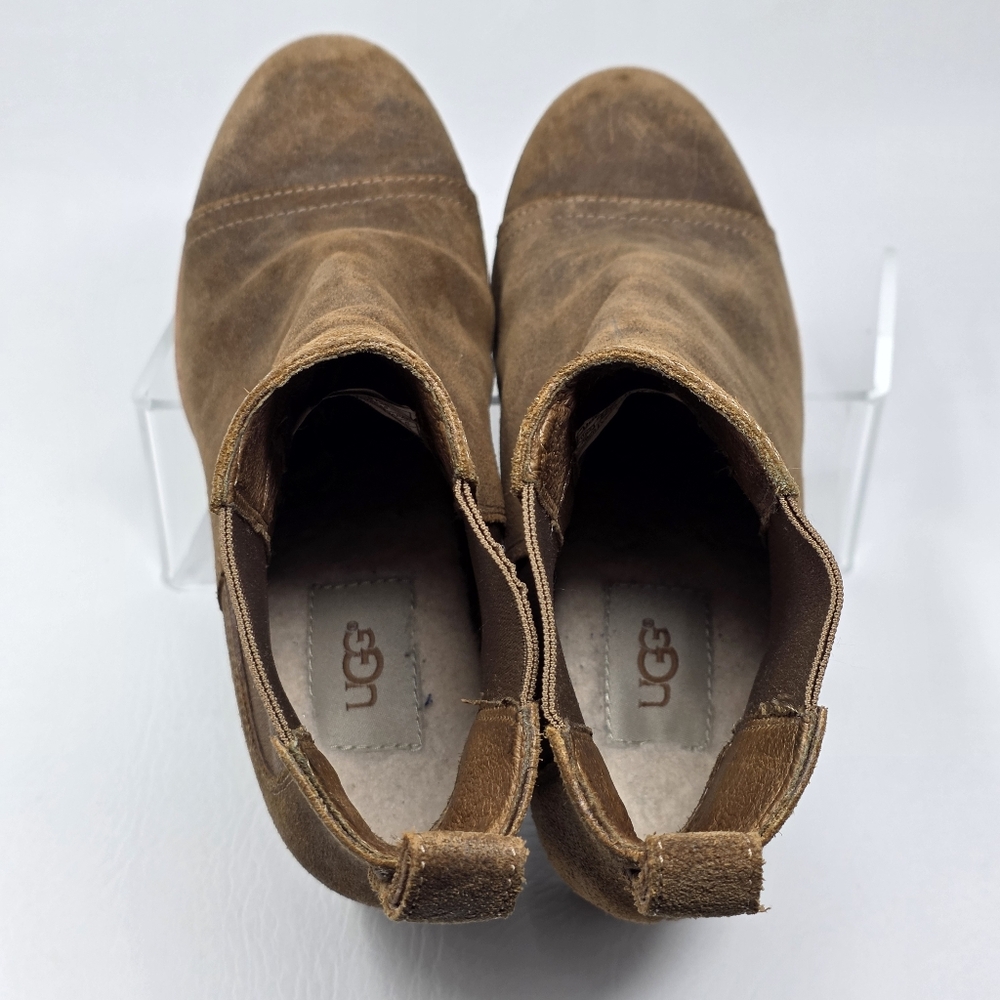 UGG  Pax Hidden Wedge  Boots Women's Size 7.5 Suede Brown Waterproof 1095136 - Picture 10 of 12